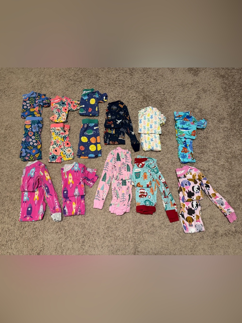 Little Sleepies Girls 3T Pajamas Bundle